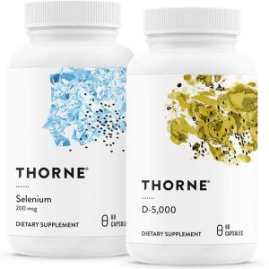 imageTHORNE  Antioxidant ampamp Wellness Bundle  Selenium ampamp Vitamin D5000  Supports Thyroid Health ampamp Immune Function  60 Servings