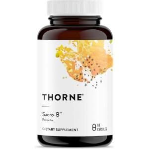 imageTHORNE  SacroB Probiotic  Support Gut Health Immune Function ampamp Constipation Relief Probiotics  GlutenFree Health Support  60 Capsules