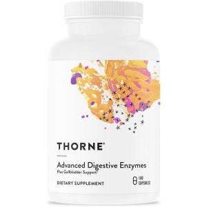 imageTHORNE  Advanced Digestive Enzymes Formerly BioGest  Blend of Digestive Enzymes to Aid Digestion  Gut Health Support with Pepsin Ox Bile Pancreatin  180 Capsules  90 Servings180 Count Pack of 1
