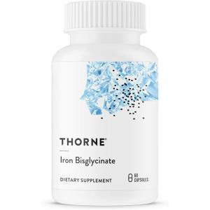 imageTHORNE  Iron Bisglycinate  25 mg Iron Supplement for Enhanced Absorption Without Gastrointestinal Side Effects  NSF Certified for Sport  GlutenFree  60 Capsules