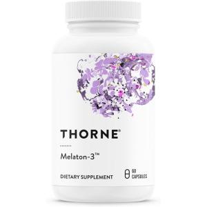 imageTHORNE  Melaton3  3mg Melatonin Supplement  Supports Normal Circadian Rhythms Restful Sleep ampamp Relaxation  NSF Certified for Sport  60 Capsules60 Count Pack of 1