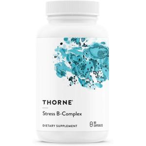 imageTHORNE  Stress BComplex  Vitamins B2 B6 B12 and Folate in HighlyAbsorbable and Active Forms  Extra Vitamin B5 for Adrenal Support Stress Management and Immune Function  60 Capsules60 Count Pack of 1