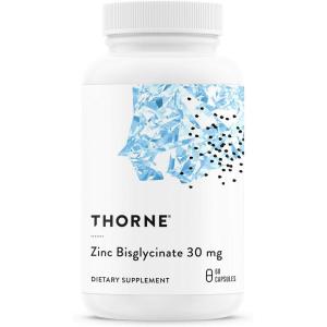 imageTHORNE  Zinc Bisglycinate 30mg  Daily Support for Skin Eye ampamp Immune System Health with Zinc Supplement Capsules  60 Capsules