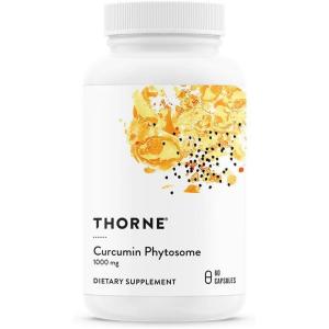 imageTHORNE  Curcumin Phytosome 1000 mg Meriva  Clinically Studied High Absorption  Supports Health in Joints Muscles GI Tract Liver and Brain  120 Capsules  60 Servings60 Count Pack of 1