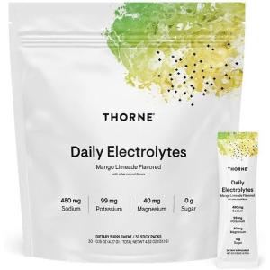 imageTHORNE  Daily Electrolytes  Zero Sugar ampamp LowCalorie Electrolyte Drink Mix  Naturally Flavored ampamp Sweetened  NSF Certified for Sport  Blood Orange  30 Stick PacksMango Limeade