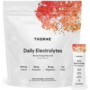 imageTHORNE  Daily Electrolytes  Zero Sugar ampamp LowCalorie Electrolyte Drink Mix  Naturally Flavored ampamp Sweetened  NSF Certified for Sport  Blood Orange  30 Stick PacksBlood Orange