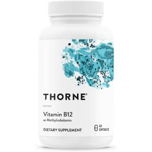 imageTHORNE  Vitamin B12  as Methylcobalamin  Supports Heart ampamp Nerve Health Blood Cell Function Healthy Sleep ampamp Methylation  Gluten Dairy ampamp SoyFree  60 CapsulesStandard Packaging