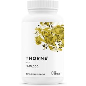 imageTHORNE  Vitamin D3 Supplement  Supports Healthy Bones Teeth Muscles Cardiovascular ampamp Immune Function  Gluten Dairy ampamp SoyFree  10000 IU  60 Capsules60 Count Pack of 1